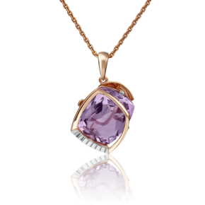 Подвеска из красного золота с аметистом 03-2923-00-203-1110-46