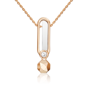 Подвеска из комбинированного золота с натуральным топазом white 03-3383-00-201-1111