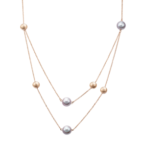 Колье из красного золота с жемчугом культивированным 07-0206-00-301-1110-31