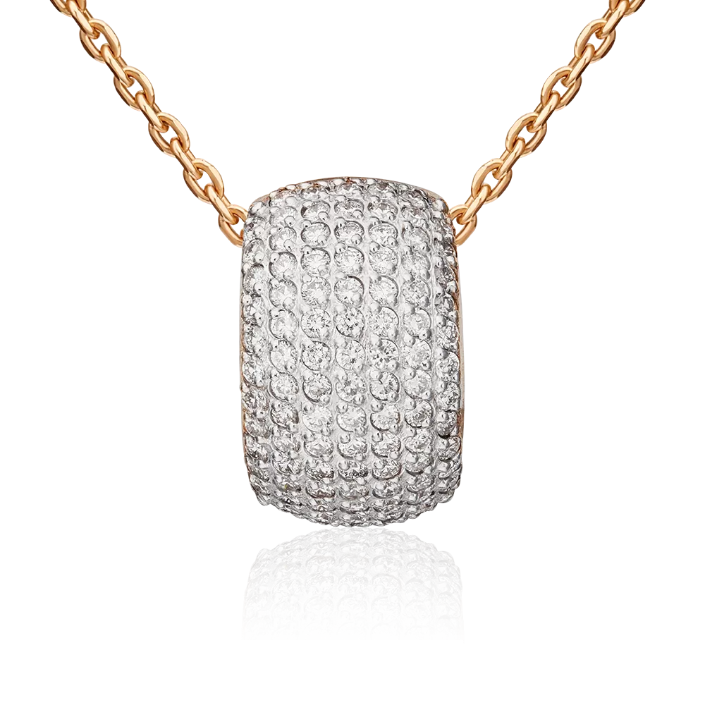 Подвеска-бегунок из красного золота с бриллиантами 03-3299-00-101-1110-30