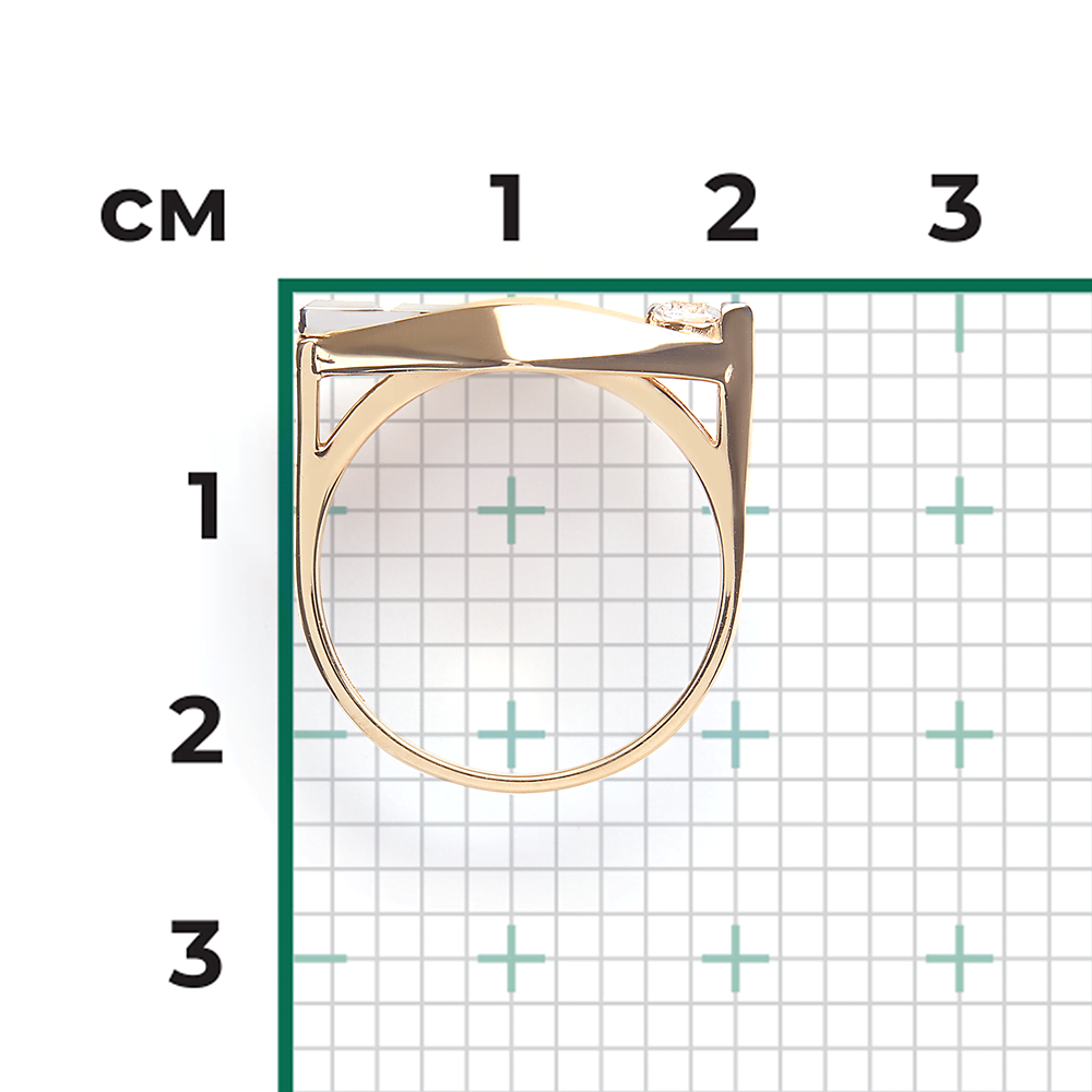 Кольцо из комбинированного золота с натуральным топазом white 01-5612-00-201-1121