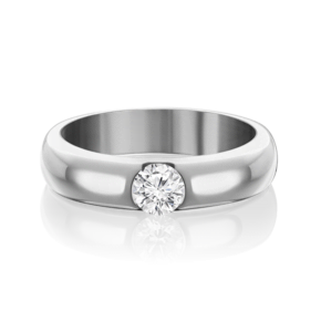 Обручальное кольцо из белого золота с бриллиантом 01-1262-00-101-1120-30