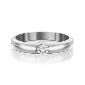 Обручальное кольцо из белого золота с бриллиантом 01-1264-00-101-1120-30