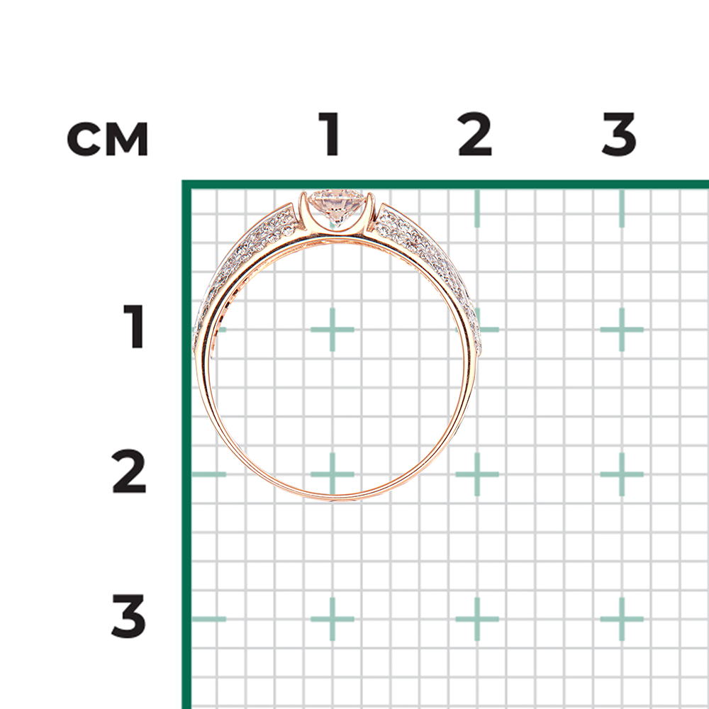 Кольцо из красного золота с бриллиантами 01-1275-00-101-1110-30
