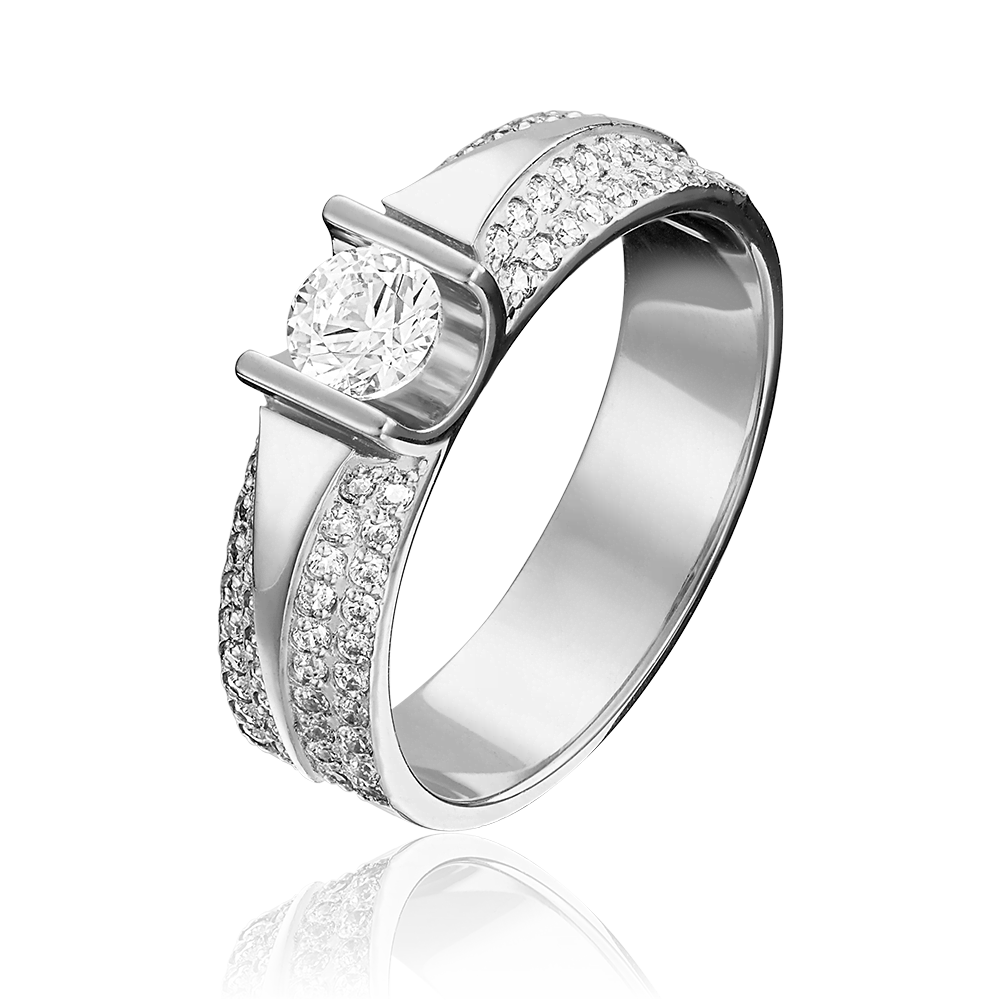 Кольцо из белого золота с бриллиантами 01-1276-00-101-1120-30