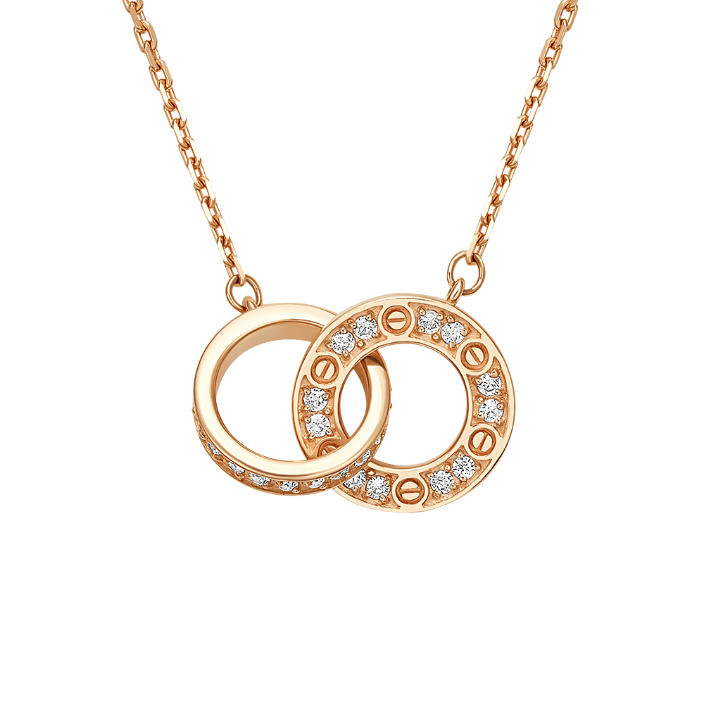 Колье из красного золота с фианитами 07-0287-00-401-1110