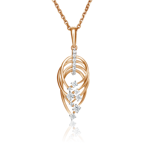 Подвеска из красного золота с фианитами 03-2995-00-501-1110-67