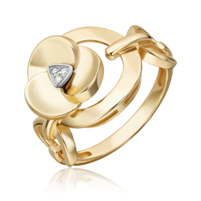 Кольцо из комбинированного золота с бриллиантами 01-5609-00-101-1121