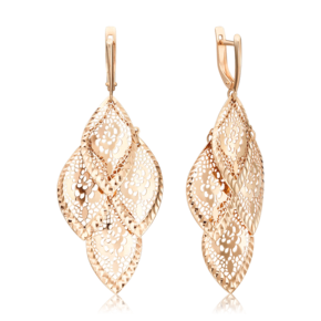 Серьги с английским замком из красного золота 02-3688-00-000-1110-48