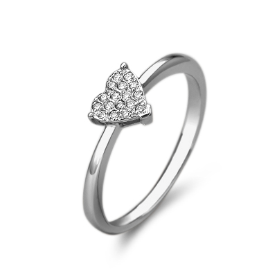 Кольцо «Сердце» из белого золота с бриллиантами 01-1560-01-101-1120-30