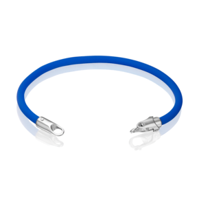 Браслет-соул из серебра с синим полиуретановым шнуром 05-0762-01-000-0200