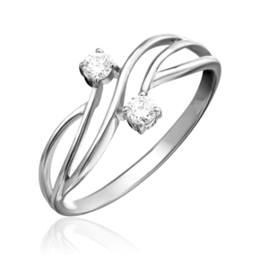 Кольцо из белого золота с бриллиантами 01-0812-00-101-1120-30