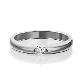 Обручальное кольцо из белого золота с бриллиантом 01-0816-00-101-1120-30