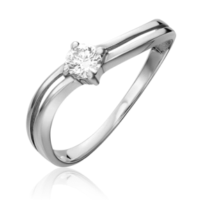 Кольцо из белого золота с бриллиантом 01-0824-00-101-1120-30