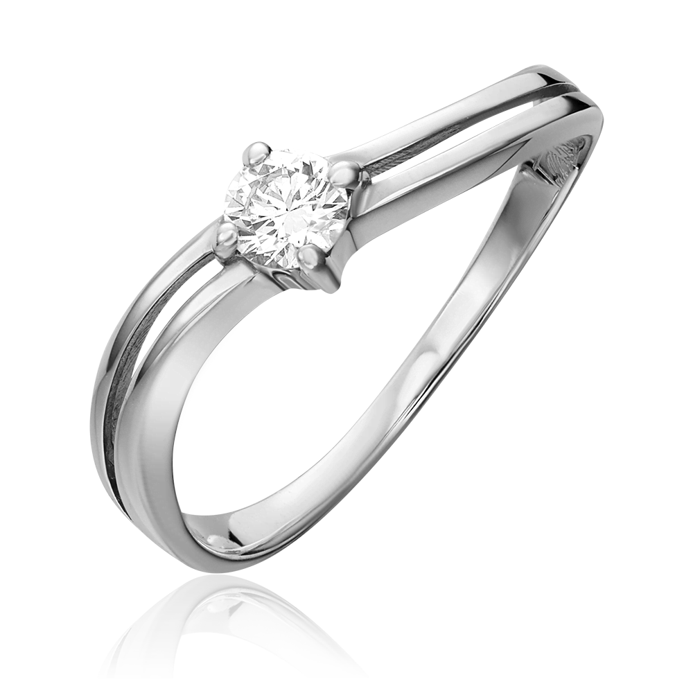 Кольцо из белого золота с бриллиантом 01-0824-00-101-1120-30