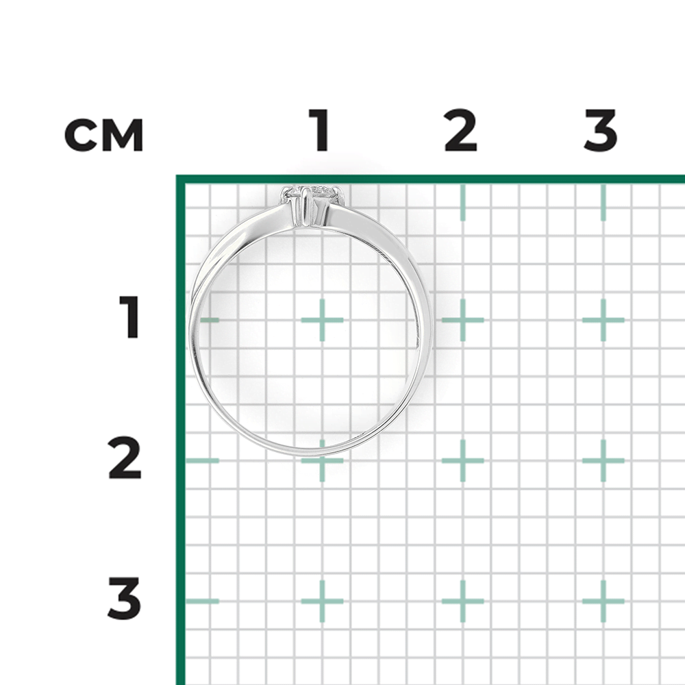 Кольцо из белого золота с бриллиантом 01-0824-00-101-1120-30