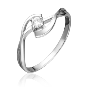 Кольцо из белого золота с бриллиантом 01-0826-00-101-1120-30