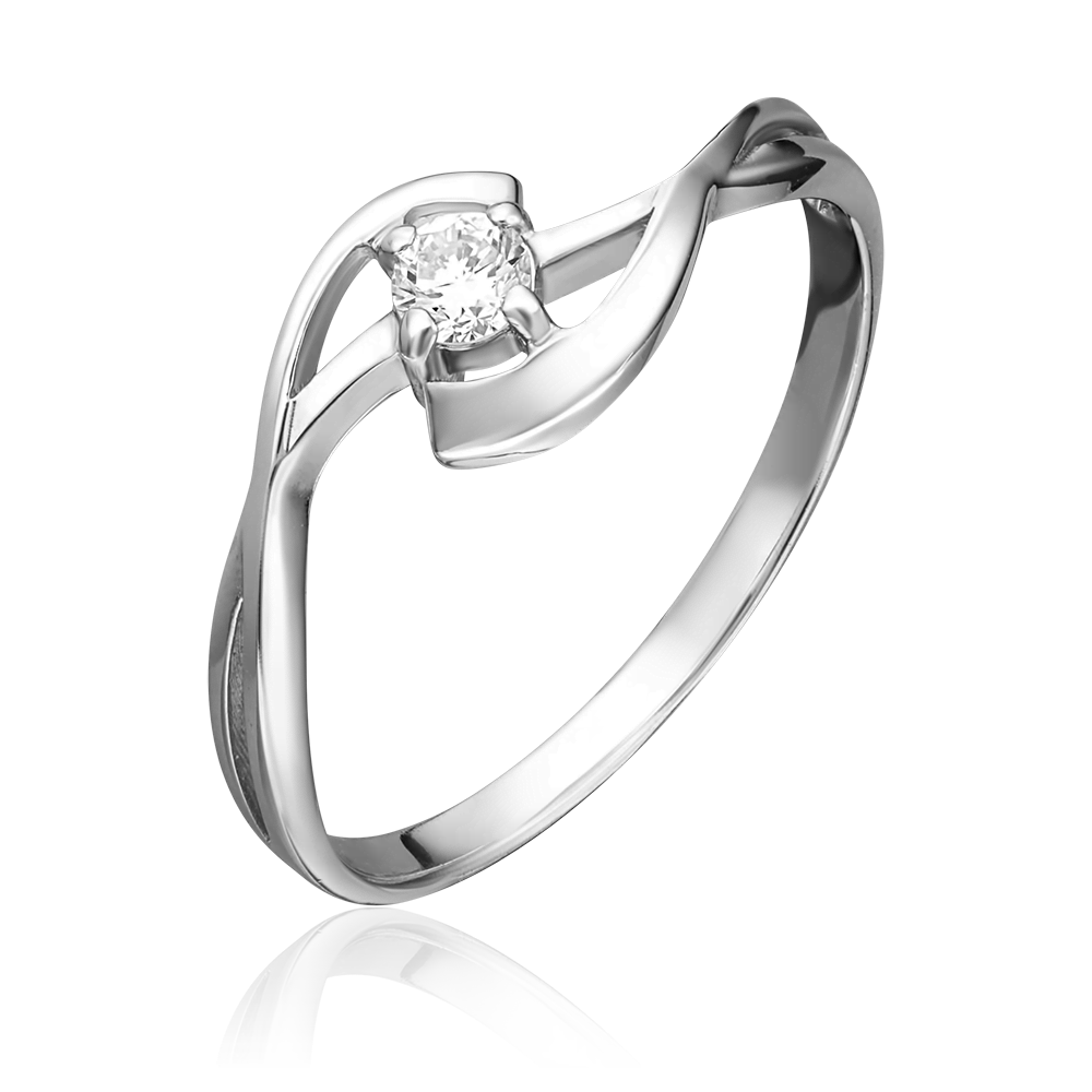 Кольцо из белого золота с бриллиантом 01-0826-00-101-1120-30