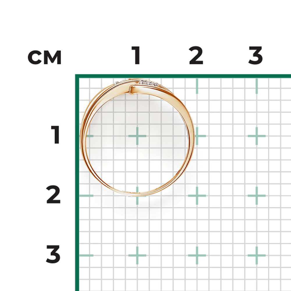 Кольцо из красного золота с бриллиантами 01-0831-00-101-1110-30