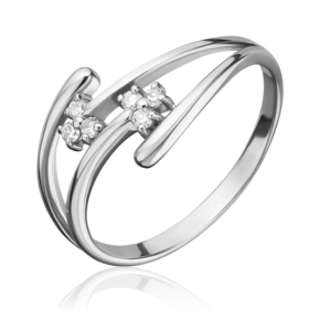 Кольцо из белого золота с бриллиантами 01-0832-00-101-1120-30