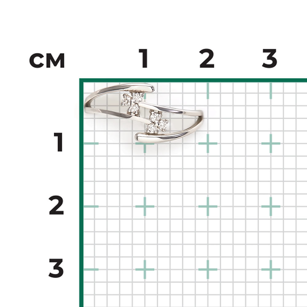 Кольцо из белого золота с бриллиантами 01-0832-00-101-1120-30