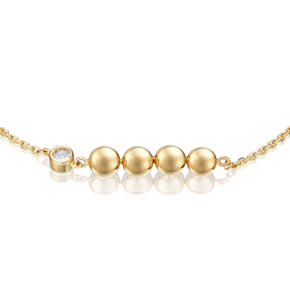 Браслет «Дуэт форм» из лимонного золота с натуральным топазом white 05-0700-00-201-1130