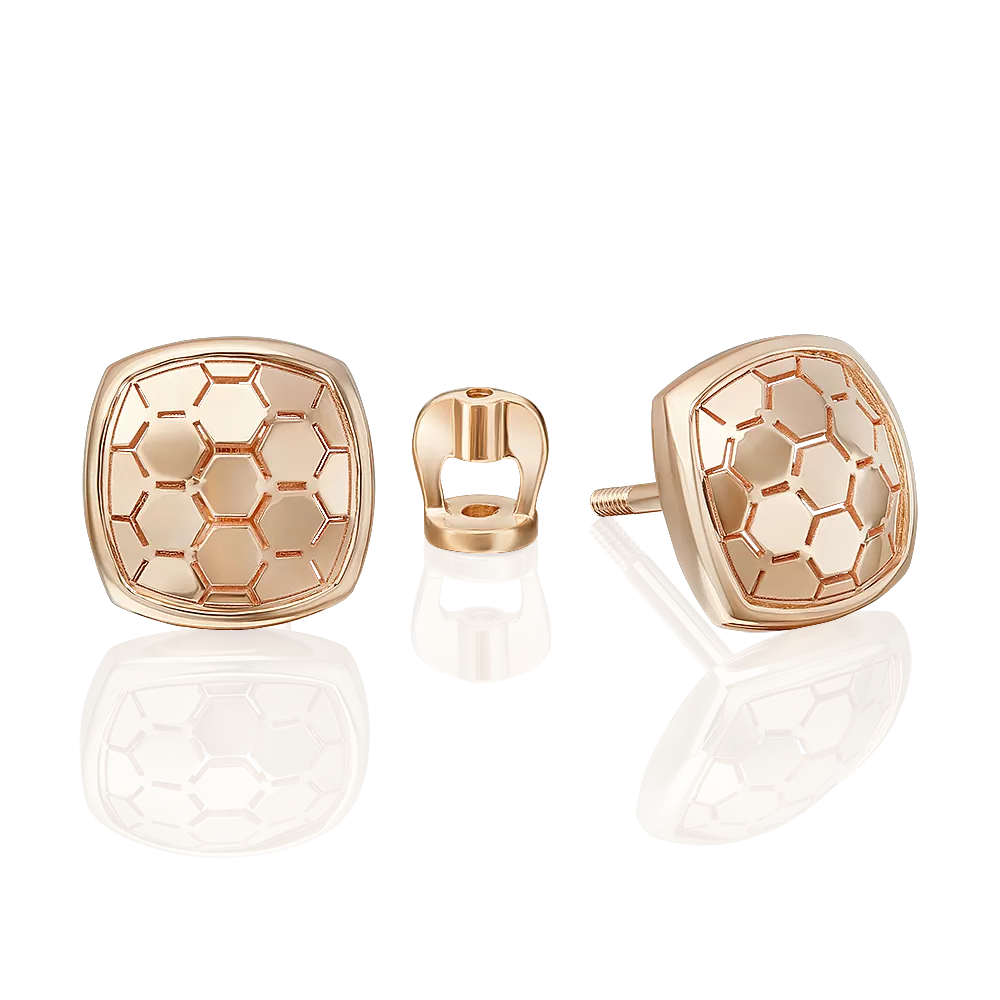 Серьги-пусеты из красного золота 02-5260-00-000-1110