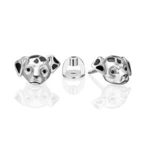 Серьги-пусеты «Далматинцы» из серебра с эмалью 02-5159-00-000-0200