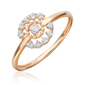 Кольцо из красного золота с фианитами 01-5939-00-401-1110