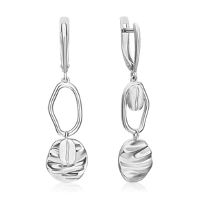 Серьги с английским замком из белого золота 02-4928-00-000-1120