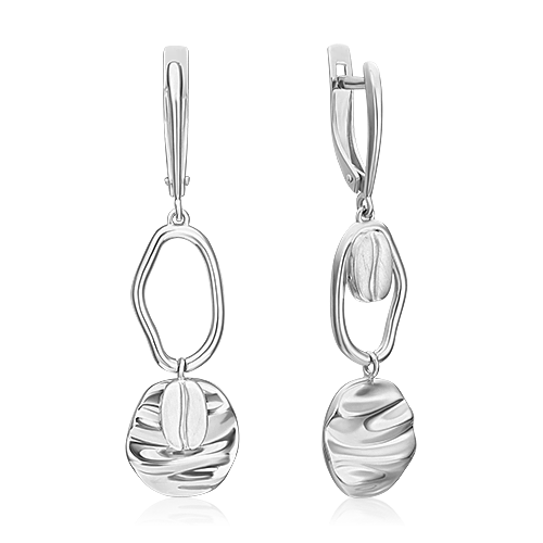Серьги с английским замком из белого золота 02-4928-00-000-1120