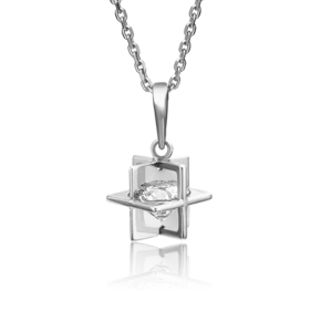 Подвеска из белого золота с фианитом 03-3054-00-501-1120-67