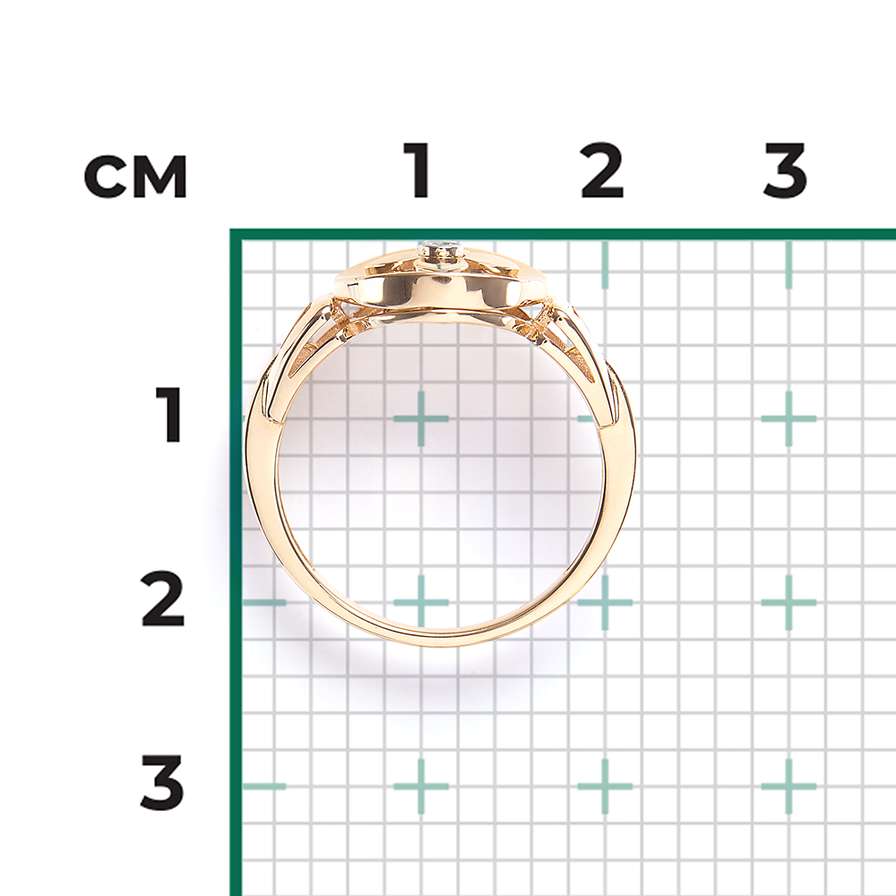 Кольцо из комбинированного золота с бриллиантом 01-5606-00-101-1121