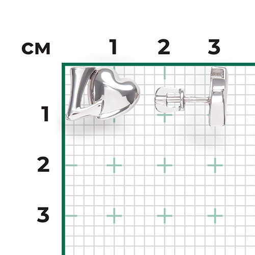 Серьги-пусеты «Эмоция» из серебра 02-4947-00-000-0200