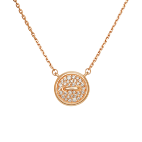Колье «Пуговица» из красного золота с фианитами 07-0269-00-401-1110