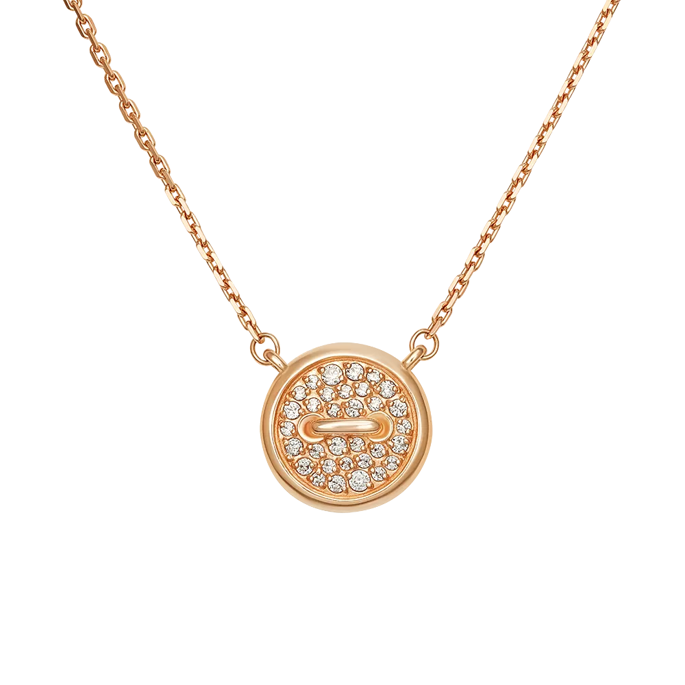 Колье «Пуговица» из красного золота с фианитами 07-0269-00-401-1110