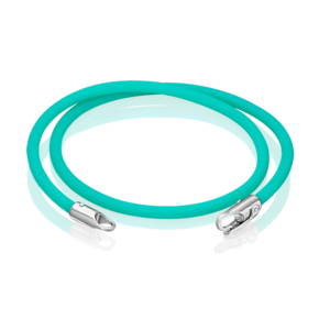 Браслет-соул из серебра с бирюзовым полиуретановым шнуром 05-0763-07-000-0200