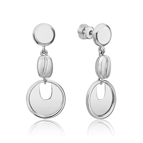 Серьги-пусеты из белого золота 02-4907-00-000-1120