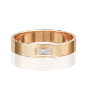 Обручальное кольцо из красного золота с бриллиантами 01-1184-00-101-1110-30