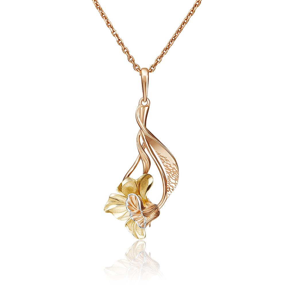 Подвеска «Нарцисс» из комбинированного золота 03-2928-00-000-1113-48