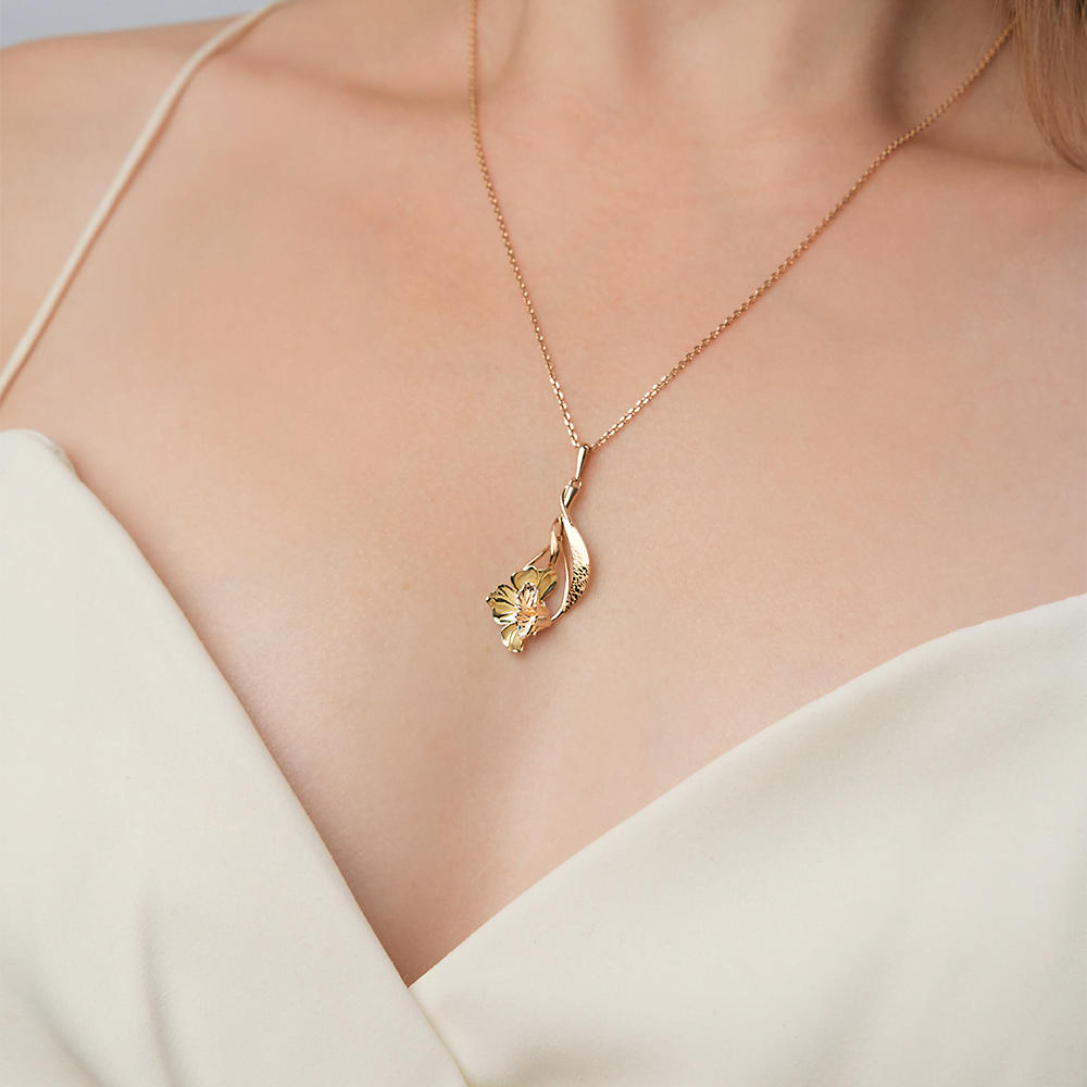 Подвеска «Нарцисс» из комбинированного золота 03-2928-00-000-1113-48