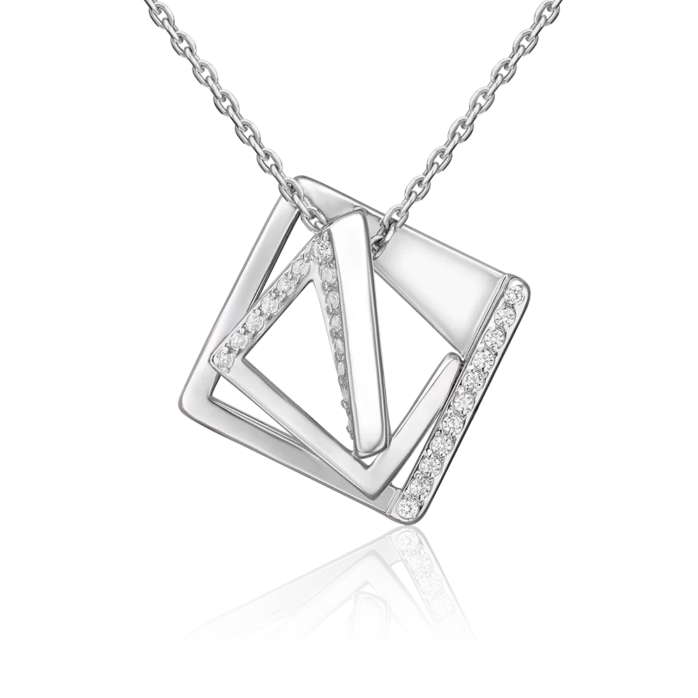 Подвеска из серебра с фианитами 03-3429-00-401-0200