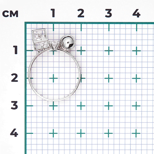 Кольцо из белого золота с фианитами 01-5370-00-401-1120