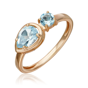 Кольцо из красного золота с топазами 01-5826-00-201-1110