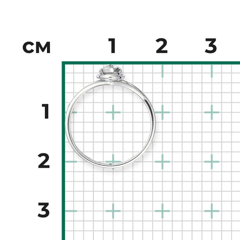 Кольцо из белого золота с бриллиантом 01-1611-00-101-1120-30