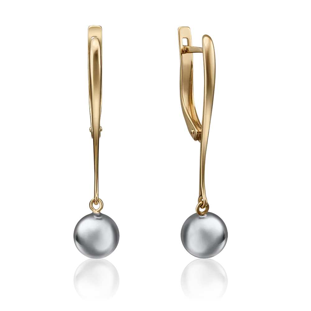 Серьги с английским замком из комбинированного золота 02-4269-00-000-1121