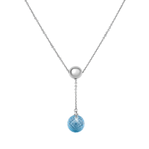 Колье из белого золота с топазом 07-0225-00-201-1120-46