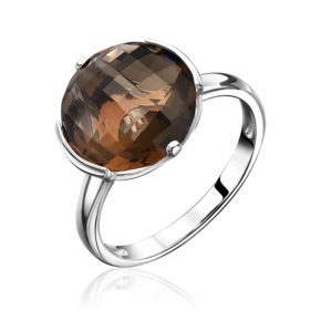 Кольцо из серебра с кварцем дымчатым 01-3509-00-202-0200