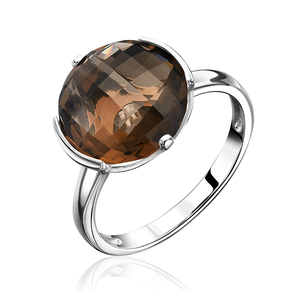 Кольцо из серебра с кварцем дымчатым 01-3509-00-202-0200