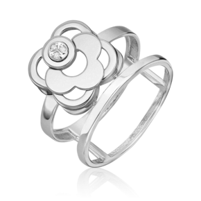 Кольцо из белого золота с бриллиантами